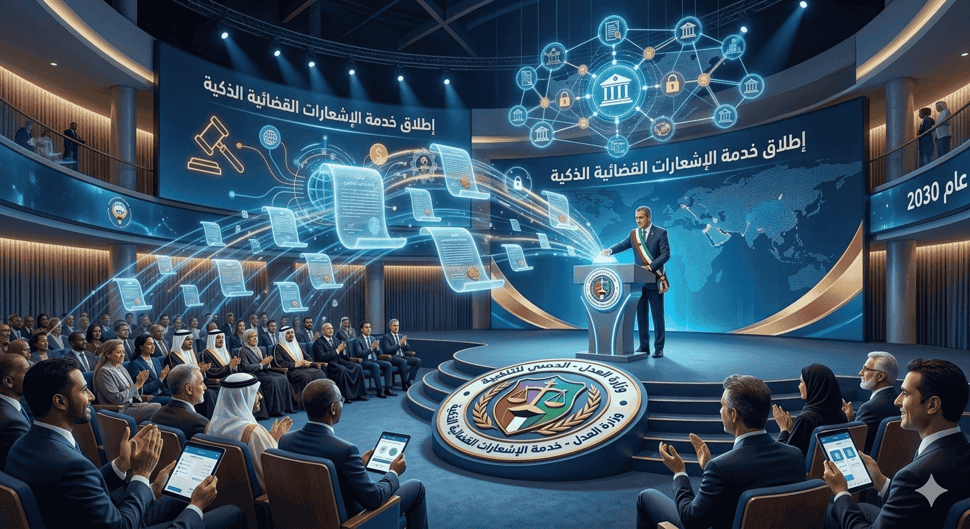 إطلاق خدمة الإشعارات القضائية الذكية